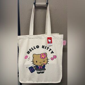 Sanrio Japan Hello Kitty Heisei Gal Suntan Kitty Tote Bag 15”x 16”x 6” US SELLER